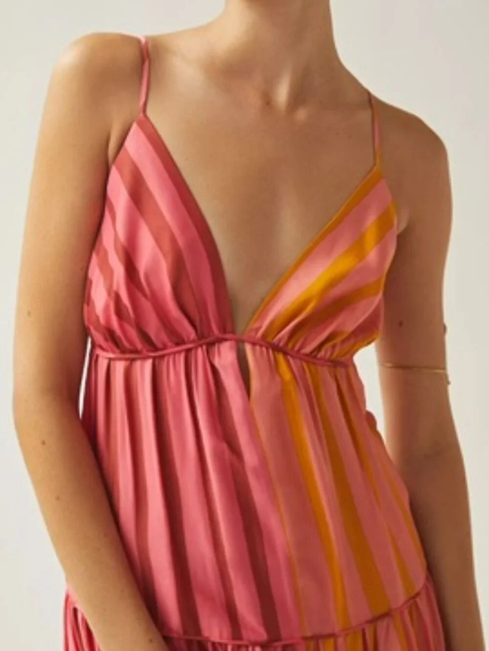 Farm Rio x Anthropologie Striped Maxi Dress Petite Small